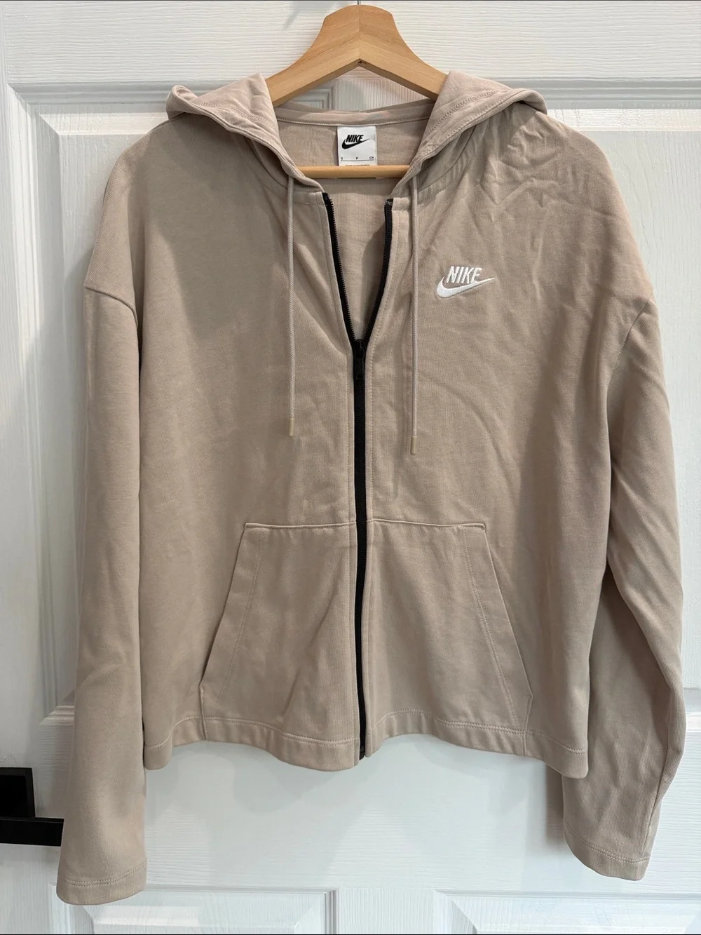 Nike Beige/Tan Zip-Up Hoodie